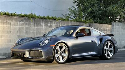 2026 Porsche 911 Turbo S T- Hybrid | Paint-to-Sample  Yachting Blue | Classic Cognac | Slicktop | True Delivery Miles - Photo 2 - Tarzana, CA 91356
