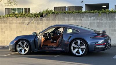 2026 Porsche 911 Turbo S T- Hybrid | Paint-to-Sample  Yachting Blue | Classic Cognac | Slicktop | True Delivery Miles - Photo 4 - Tarzana, CA 91356
