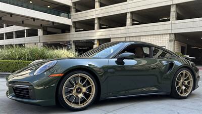 2021 Porsche 911 Turbo S Paint-to-Sample Oak Green with Club Leather in Truffle Brown, Front Axle Lift, Full PPF - Photo 20 - Tarzana, CA 91356
