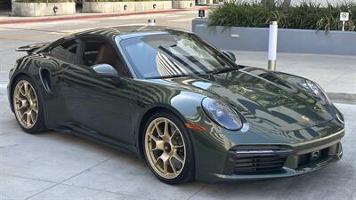 2021 Porsche 911 Turbo S Paint-to-Sample Oak Green with Club Leather in Truffle Brown, Front Axle Lift, Full PPF - Photo 101 - Tarzana, CA 91356