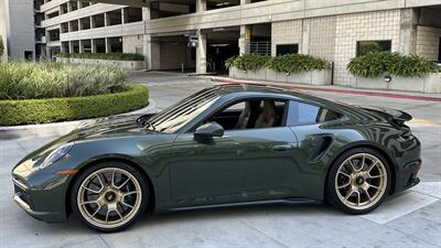 2021 Porsche 911 Turbo S Paint-to-Sample Oak Green with Club Leather in Truffle Brown, Front Axle Lift, Full PPF - Photo 34 - Tarzana, CA 91356