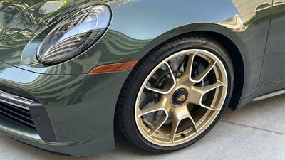 2021 Porsche 911 Turbo S Paint-to-Sample Oak Green with Club Leather in Truffle Brown, Front Axle Lift, Full PPF - Photo 3 - Tarzana, CA 91356