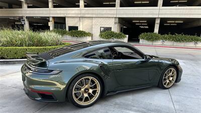 2021 Porsche 911 Turbo S Paint-to-Sample Oak Green with Club Leather in Truffle Brown, Front Axle Lift, Full PPF - Photo 51 - Tarzana, CA 91356