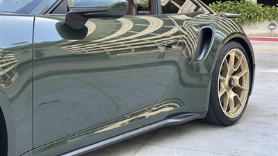 2021 Porsche 911 Turbo S Paint-to-Sample Oak Green with Club Leather in Truffle Brown, Front Axle Lift, Full PPF - Photo 23 - Tarzana, CA 91356