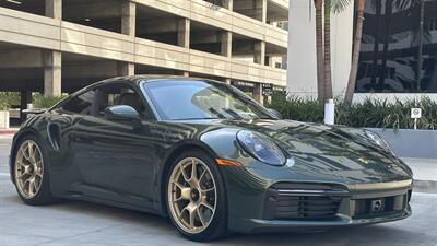 2021 Porsche 911 Turbo S Paint-to-Sample Oak Green with Club Leather in Truffle Brown, Front Axle Lift, Full PPF - Photo 102 - Tarzana, CA 91356