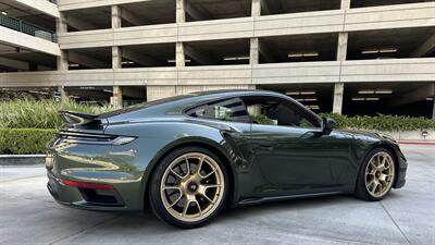 2021 Porsche 911 Turbo S Paint-to-Sample Oak Green with Club Leather in Truffle Brown, Front Axle Lift, Full PPF - Photo 52 - Tarzana, CA 91356