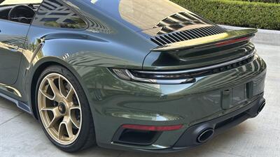 2021 Porsche 911 Turbo S Paint-to-Sample Oak Green with Club Leather in Truffle Brown, Front Axle Lift, Full PPF - Photo 24 - Tarzana, CA 91356