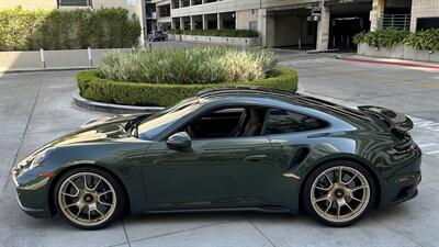 2021 Porsche 911 Turbo S Paint-to-Sample Oak Green with Club Leather in Truffle Brown, Front Axle Lift, Full PPF - Photo 17 - Tarzana, CA 91356
