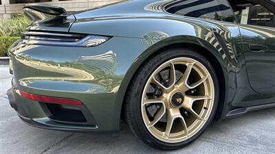 2021 Porsche 911 Turbo S Paint-to-Sample Oak Green with Club Leather in Truffle Brown, Front Axle Lift, Full PPF - Photo 59 - Tarzana, CA 91356