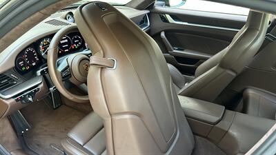 2021 Porsche 911 Turbo S Paint-to-Sample Oak Green with Club Leather in Truffle Brown, Front Axle Lift, Full PPF - Photo 12 - Tarzana, CA 91356