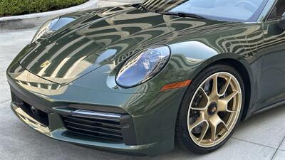 2021 Porsche 911 Turbo S Paint-to-Sample Oak Green with Club Leather in Truffle Brown, Front Axle Lift, Full PPF - Photo 21 - Tarzana, CA 91356