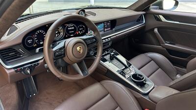 2021 Porsche 911 Turbo S Paint-to-Sample Oak Green with Club Leather in Truffle Brown, Front Axle Lift, Full PPF - Photo 8 - Tarzana, CA 91356
