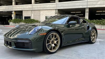 2021 Porsche 911 Turbo S Paint-to-Sample Oak Green with Club Leather in Truffle Brown, Front Axle Lift, Full PPF - Photo 37 - Tarzana, CA 91356