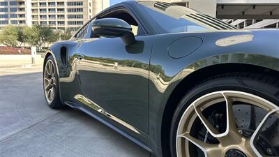 2021 Porsche 911 Turbo S Paint-to-Sample Oak Green with Club Leather in Truffle Brown, Front Axle Lift, Full PPF - Photo 56 - Tarzana, CA 91356