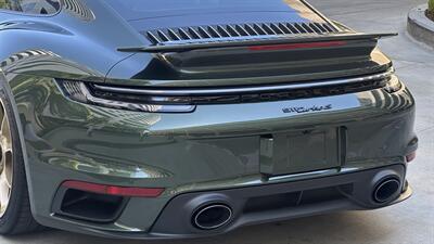 2021 Porsche 911 Turbo S Paint-to-Sample Oak Green with Club Leather in Truffle Brown, Front Axle Lift, Full PPF - Photo 27 - Tarzana, CA 91356