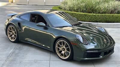 2021 Porsche 911 Turbo S Paint-to-Sample Oak Green with Club Leather in Truffle Brown, Front Axle Lift, Full PPF - Photo 47 - Tarzana, CA 91356