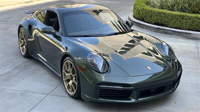 2021 Porsche 911 Turbo S Paint-to-Sample Oak Green with Club Leather in Truffle Brown, Front Axle Lift, Full PPF - Photo 46 - Tarzana, CA 91356