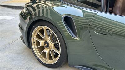2021 Porsche 911 Turbo S Paint-to-Sample Oak Green with Club Leather in Truffle Brown, Front Axle Lift, Full PPF - Photo 91 - Tarzana, CA 91356