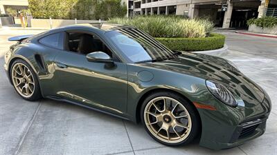 2021 Porsche 911 Turbo S Paint-to-Sample Oak Green with Club Leather in Truffle Brown, Front Axle Lift, Full PPF - Photo 87 - Tarzana, CA 91356