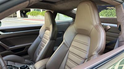 2021 Porsche 911 Turbo S Paint-to-Sample Oak Green with Club Leather in Truffle Brown, Front Axle Lift, Full PPF - Photo 43 - Tarzana, CA 91356