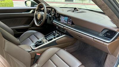 2021 Porsche 911 Turbo S Paint-to-Sample Oak Green with Club Leather in Truffle Brown, Front Axle Lift, Full PPF - Photo 70 - Tarzana, CA 91356