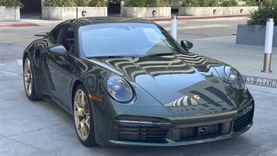 2021 Porsche 911 Turbo S Paint-to-Sample Oak Green with Club Leather in Truffle Brown, Front Axle Lift, Full PPF - Photo 103 - Tarzana, CA 91356