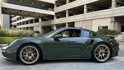 2021 Porsche 911 Turbo S Paint-to-Sample Oak Green with Club Leather in Truffle Brown, Front Axle Lift, Full PPF - Photo 35 - Tarzana, CA 91356