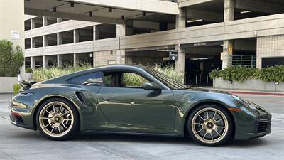 2021 Porsche 911 Turbo S Paint-to-Sample Oak Green with Club Leather in Truffle Brown, Front Axle Lift, Full PPF - Photo 50 - Tarzana, CA 91356