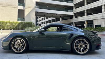2021 Porsche 911 Turbo S Paint-to-Sample Oak Green with Club Leather in Truffle Brown, Front Axle Lift, Full PPF - Photo 32 - Tarzana, CA 91356