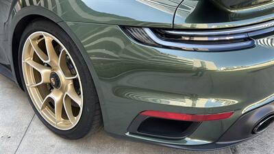 2021 Porsche 911 Turbo S Paint-to-Sample Oak Green with Club Leather in Truffle Brown, Front Axle Lift, Full PPF - Photo 4 - Tarzana, CA 91356