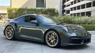 2021 Porsche 911 Turbo S Paint-to-Sample Oak Green with Club Leather in Truffle Brown, Front Axle Lift, Full PPF - Photo 48 - Tarzana, CA 91356
