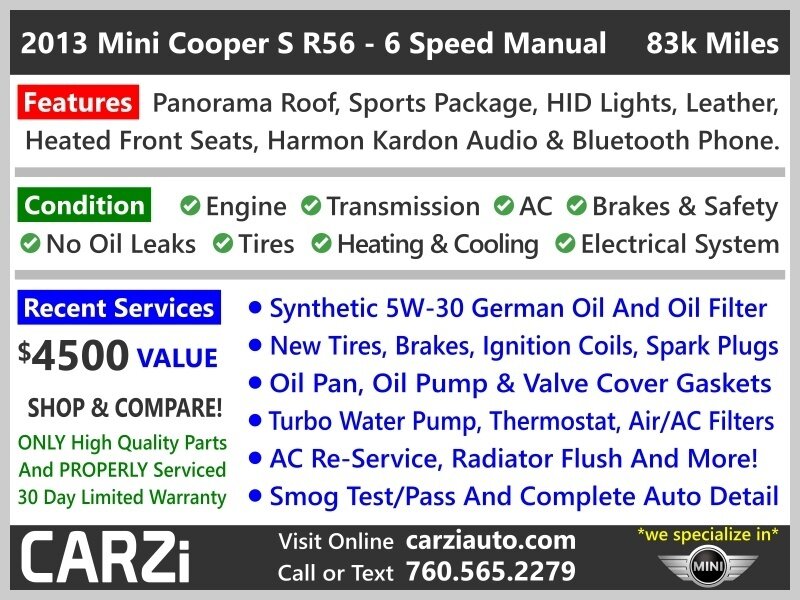 2013 MINI Cooper S Turbo Premium Sport 6-Speed Manual   - Photo 3 - Escondido, CA 92025