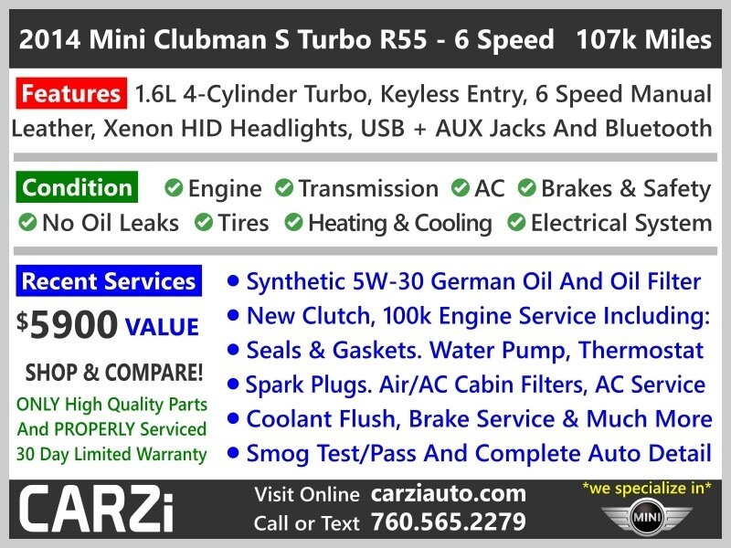 2014 MINI Clubman S Turbo Premium Sport 6-Speed Manual   - Photo 3 - Escondido, CA 92025