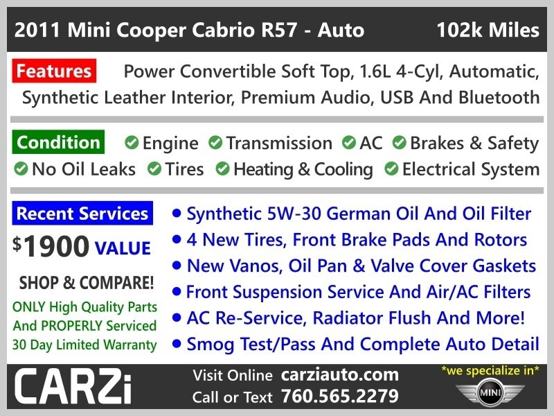 2011 MINI Cooper R57 Convertible   - Photo 3 - Escondido, CA 92025