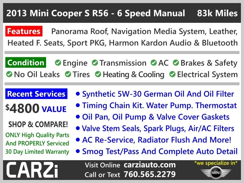 2013 MINI Cooper S  Turbo Premium Sport 6-Speed Manual - Photo 3 - Escondido, CA 92025