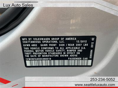 2013 Volkswagen Passat TDI SEL Premium   - Photo 22 - Woodinville, WA 98077