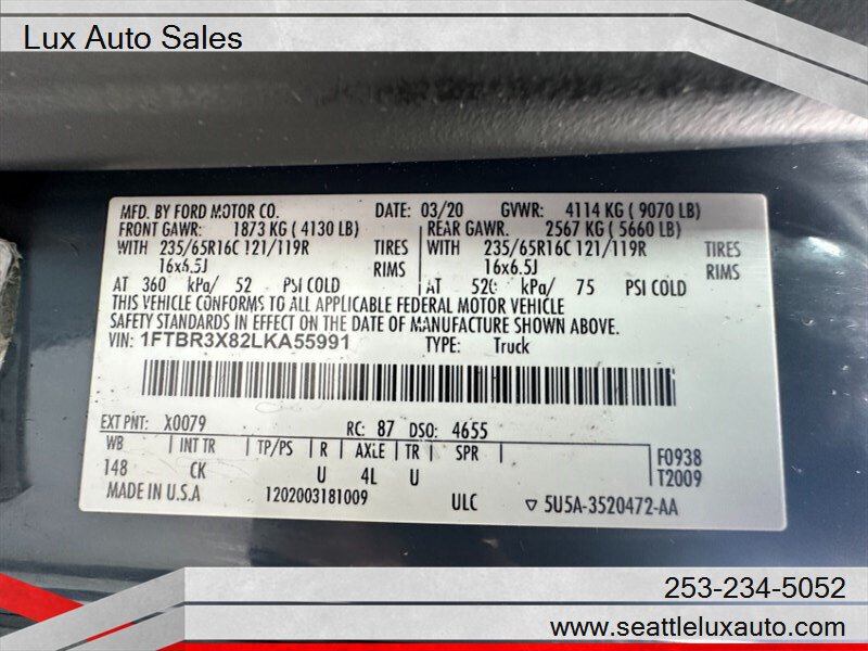 2020 Ford Transit T250 High Roof - Photo 30 - Woodinville, WA 98077