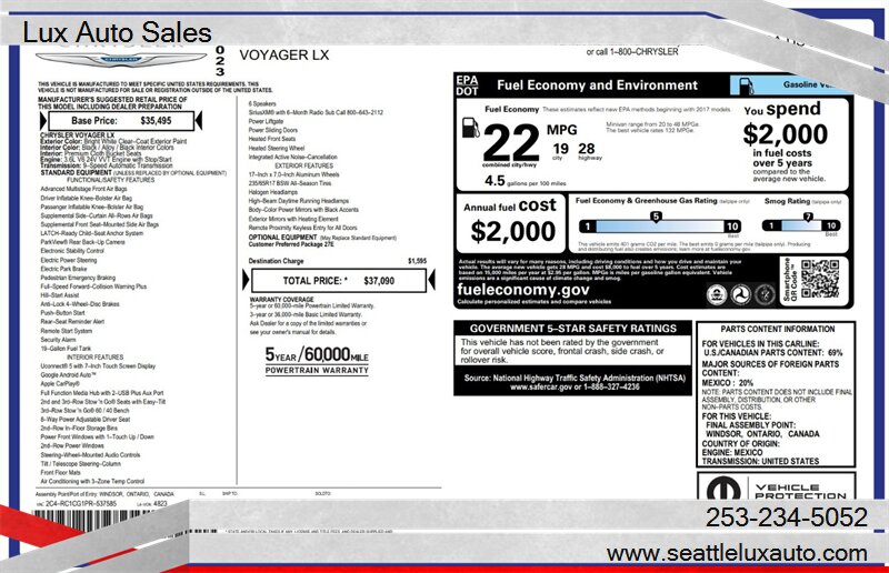 2023 Chrysler Voyager LX - Photo 23 - Woodinville, WA 98077