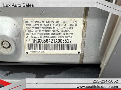 2001 Honda Accord LX   - Photo 27 - Woodinville, WA 98077