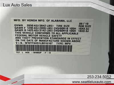 2020 Honda Pilot EX-L   - Photo 20 - Woodinville, WA 98077