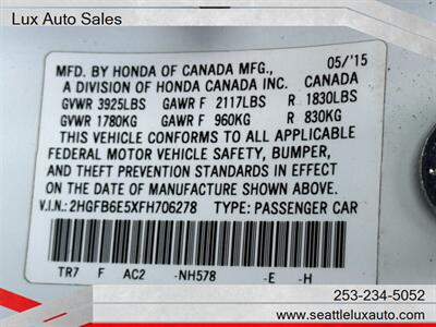 2015 Honda Civic Si w/Navi   - Photo 56 - Woodinville, WA 98077