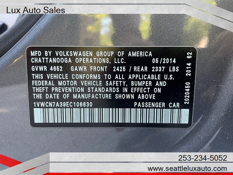 2014 Volkswagen Passat 2.0L TDI SEL Premium - Photo 27 - Woodinville, WA 98077