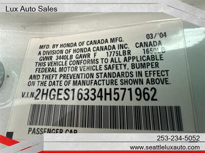 2004 Honda Civic Value Package   - Photo 28 - Woodinville, WA 98077