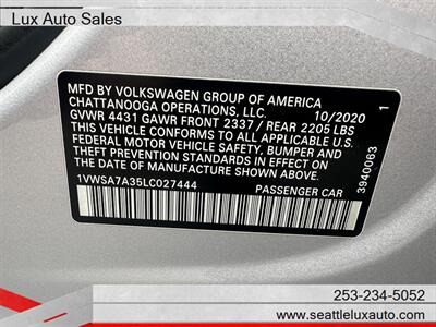 2020 Volkswagen Passat SE   - Photo 28 - Woodinville, WA 98077