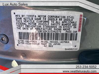 2001 Toyota Camry LE V6   - Photo 27 - Woodinville, WA 98077