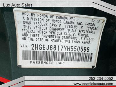 2000 Honda Civic VP   - Photo 26 - Woodinville, WA 98077