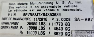 2011 Hino 268 CAB & CHASSIS HYDRAULIC BRAKES - Photo 9 - San Jacinto, CA 92583