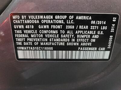 2014 Volkswagen Passat 1.8T S PZEV   - Photo 17 - West Chester, PA 19382