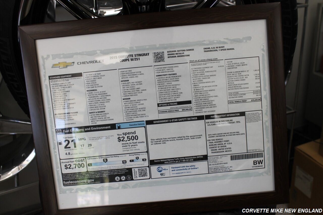 2015 Chevrolet Corvette Stingray Z51 - Photo 52 - Carver, MA 02330