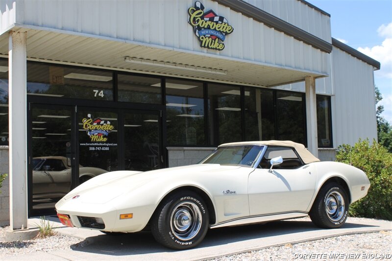 Pearl White Metallic 1974 Chevrolet Corvette Convertible  4-Speed Manual